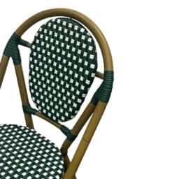 NESTLUNE Green Rattan Furniture Sets, Green Paris Bistro Set - Size: 100 cm x 15 cm - thumbnail 5