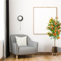 Pegdev 130cm Artificial Red Green Ficus Tree with Rustic Planter - thumbnail 4