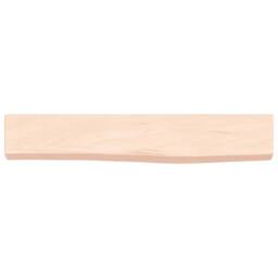 Berkfield Home Wall Shelf 60x10x4 cm Untreated Solid Wood Oak in Light Tan - Size: 60 x 10 x 4 cm - thumbnail 3