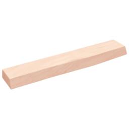 Berkfield Home Wall Shelf 60x10x4 cm Untreated Solid Wood Oak in Light Tan - Size: 60 x 10 x 4 cm - thumbnail 2