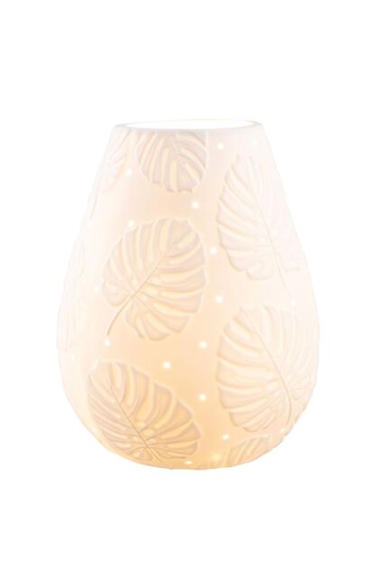 Belleek Living 'Tropical' Luminaire Lamp in White - Size: 10 inches