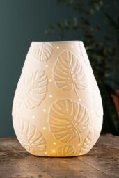 Belleek Living 'Tropical' Luminaire Lamp in White - Size: 10 inches - thumbnail 2