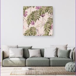"Warren Reed - Designer Pink Cosmos Flowers Canvas - Size: W16"" x H16""" - thumbnail 4