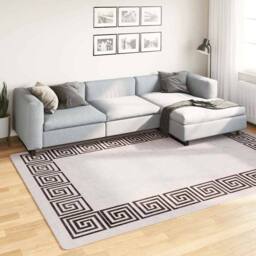 Berkfield Home Rug Washable 190x300 cm Light Beige Anti Slip - Size: 100 cm diameter - thumbnail 2