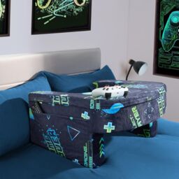 OHS Gaming Print Laptop Cushion Armrest Soft Foam Reading Pillow in Navy - thumbnail 1