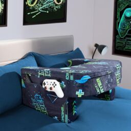 OHS Gaming Print Laptop Cushion Armrest Soft Foam Reading Pillow in Navy - thumbnail 7