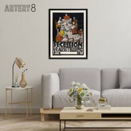 "Artery8 Poster for the 49th Secession Exhibition Schiele Framed Canvas Art in Black - Size: W12"" x H16""" - thumbnail 3