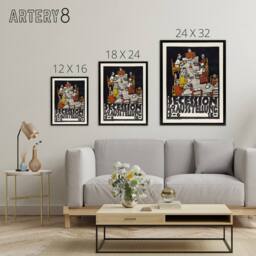 "Artery8 Poster for the 49th Secession Exhibition Schiele Framed Canvas Art in Black - Size: W12"" x H16""" - thumbnail 4