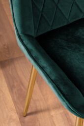FurnitureboxUK Giovani 4 Grey Dining Table & 4 Pesaro Gold Leg Chairs in Green - thumbnail 5