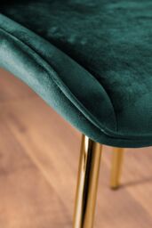 FurnitureboxUK Giovani 4 Grey Dining Table & 4 Pesaro Gold Leg Chairs in Green - thumbnail 9