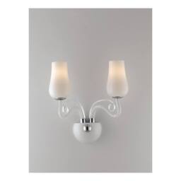 Netlighting ANGEL Wall Lamp with 2 Light Glass Shades White 34x35x18cm - Size: 34 x 35 x 18 cm - thumbnail 3