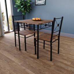 Home Discount Vida Designs Roslyn 2 Seater Dining Table & Chairs Set Of 2 in Brown - thumbnail 6