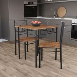 Home Discount Vida Designs Roslyn 2 Seater Dining Table & Chairs Set Of 2 in Brown - thumbnail 7