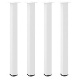 Berkfield Home Coffee Table Legs 4 pcs White 100-102 cm Steel - thumbnail 2
