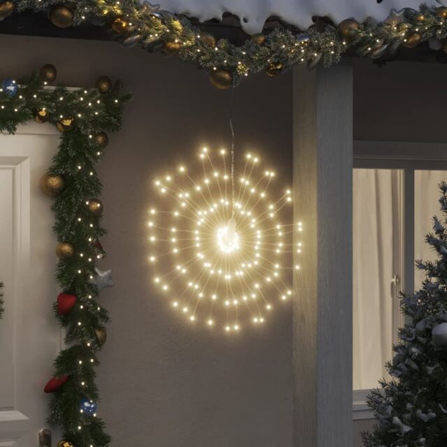 Berkfield Home Christmas Starburst Lights 140 LEDs 4 pcs Warm White 17 cm - image 1