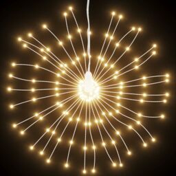 Berkfield Home Christmas Starburst Lights 140 LEDs 4 pcs Warm White 17 cm - thumbnail 4