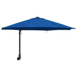 Berkfield Home Stylish Wall-mounted Garden Parasol with LEDs Azure Blue 248 cm - thumbnail 3
