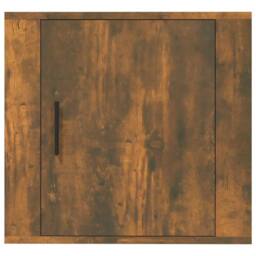 Berkfield Home Elegant Wall-mounted Bedside Cabinets 2 pcs Smoked Oak 50x30x47 cm in Brown - Size: 50 x 30 x 47 cm - thumbnail 6