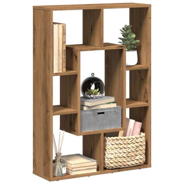 Berkfield Home Bookcase Artisian Oak 63x20x90 cm Engineered Wood in Brown - Size: 63 x 20 x 90 cm - image 1