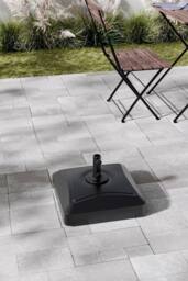 Garden Sanctuary Water & Sand Filled Patio Parasol Stand with Wheels in Black - thumbnail 2