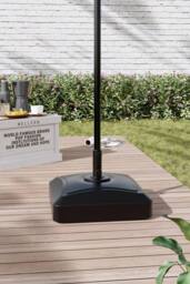 Garden Sanctuary Water & Sand Filled Patio Parasol Stand with Wheels in Black - thumbnail 1