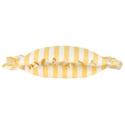 Furn Lottie Striped Ruffle Outdoor Cushion in Bright Yellow - Size: 45 cm x 45 cm - thumbnail 3