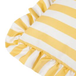 Furn Lottie Striped Ruffle Outdoor Cushion in Bright Yellow - Size: 45 cm x 45 cm - thumbnail 4