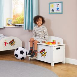 Liberty House Toys Football Wooden Toy Box in White - thumbnail 2