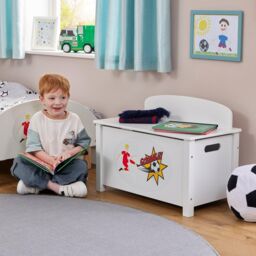 Liberty House Toys Football Wooden Toy Box in White - thumbnail 1