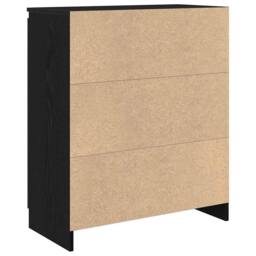 Berkfield Home Sideboard with Drawer Black Oak 71x35x84 cm Engineered Wood - Size: 71 x 35 x 84 cm - thumbnail 8