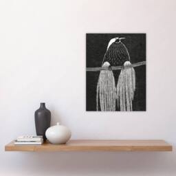 "Artery8 Stylised Bird of Paradise De Mesquita Wall Art Poster Print in White - Size: W18"" x H24""" - thumbnail 4