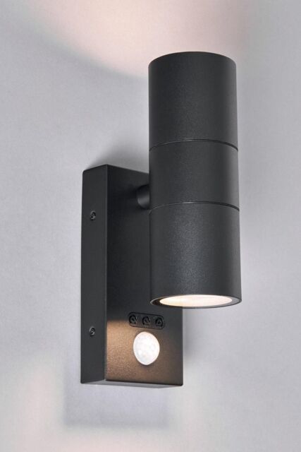 BHS Lighting Jared Black Outdoor Wall Light with Sensor - image 1