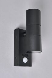 BHS Lighting Jared Black Outdoor Wall Light with Sensor - thumbnail 2