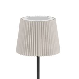 Eglo Leonero Steel & Fabric Portable Table Lampe, Touch-Dimmer, LED, Beige in Black - thumbnail 3