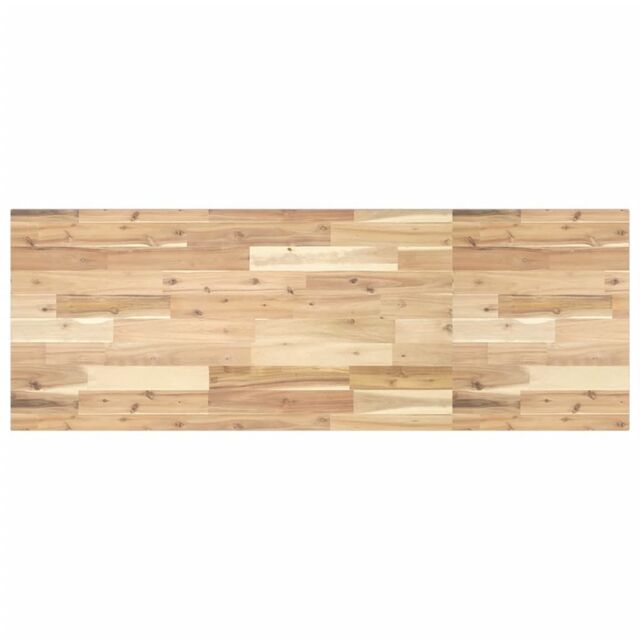 Berkfield Home Desk Top Untreated 140x50x2 cm Solid Wood Acacia in Brown - Size: 140 x 50 x 2 cm - image 1