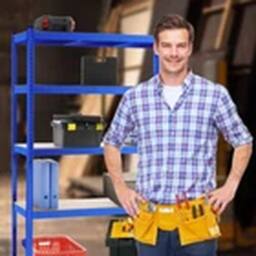 EONLION 180X120X45CM Metal Shelving Units 5 Tiers Steel Garage Shelving Blue - Size: 180 x 120 x 45 cm - thumbnail 3