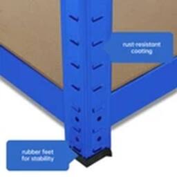 EONLION 180X120X45CM Metal Shelving Units 5 Tiers Steel Garage Shelving Blue - Size: 180 x 120 x 45 cm - thumbnail 4