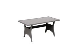 Moderna MMT Grey Rattan L-Shaped 6-Seater Dining Set with Table, 2.36m x 1.79m - thumbnail 4