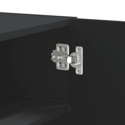 Berkfield Home Wall Cabinet Black 75x35x60 cm Engineered Wood - Size: 75 x 35 x 60 cm - thumbnail 9