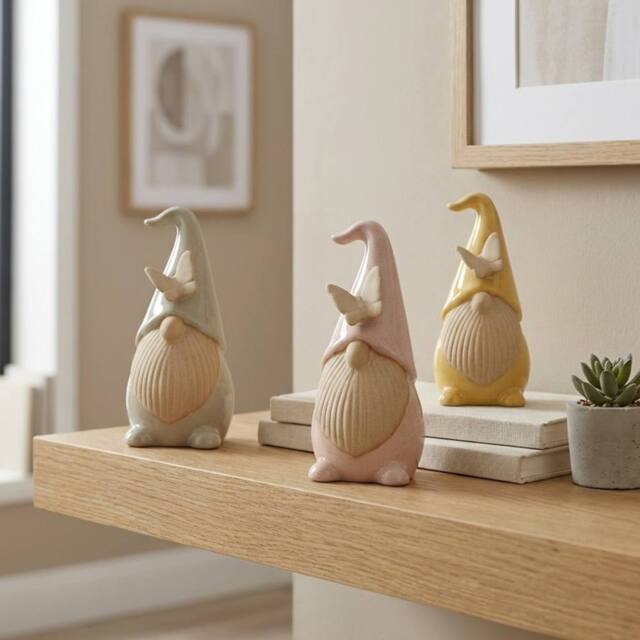 Garden Greatness Trio Pastel Butterfly Gonks Decoration - Size: 1 Pack - image 1