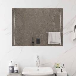Berkfield Home LED Bathroom Mirror 80x60 cm in Clear - thumbnail 1