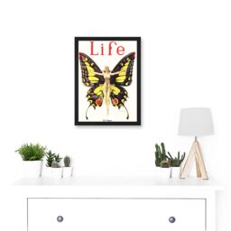 Artery8 Magazine 1922 Life Butterfly Dance Flapper Roaring Twenties A4 Artwork Framed Wall Art Print in Black - thumbnail 2