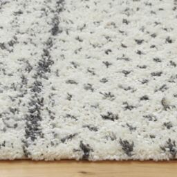 Kukoon Cream Grey Aztec Scandi Super Soft Shaggy Rug - Size: 160 cm x 220 cm - thumbnail 4