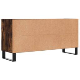 Berkfield Home TV Cabinet Smoked Oak 103.5x30x50 cm Engineered Wood in Brown - thumbnail 6