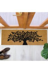 Artsy Mats Tree of Life Harmony Double Door / Patio Doormat in Black - Size: 40 cm x 120 cm - thumbnail 2