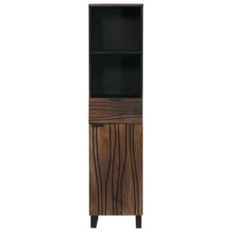 Berkfield Home Traditional Bathroom Furniture Sets with Drawer with Shelf Stripe in Brown - thumbnail 1