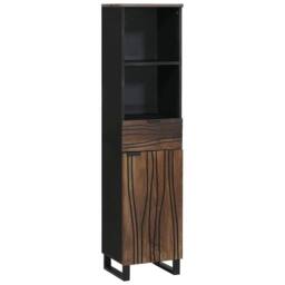 Berkfield Home Traditional Bathroom Furniture Sets with Drawer with Shelf Stripe in Brown - thumbnail 2