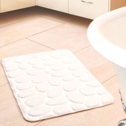 mysmartbuy Luxury Pebble Design Bath Mat - Memory Foam Non-Slip Machine Washable Bathroom Floor Mat - Measures 59 x 40 x 1.5cm - thumbnail 2