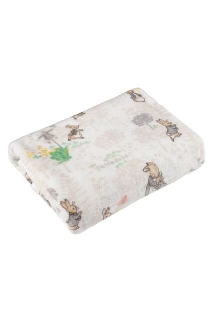 Peter Rabbit ™ Classic Kids Printed Fleece Throw in Natural - image 1