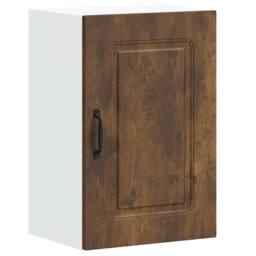 Berkfield Home Kitchen Wall Cabinet Kalmar Smoked Oak Engineered Wood in Brown - thumbnail 1